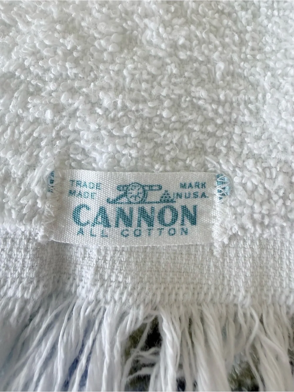 Cannon | Set Of 6 | Vintage Blue Roses 2 Bath & 2 Hand Towels | 2 Wash Clothes